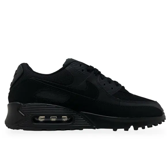 Nike Air Max 90 'Triple Black' Mens Running Lifestyle Shoes CN8490 003 (NEW)