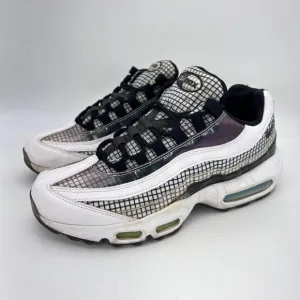 Nike Air Max 95 Lv 8 White Black Blue Gaze Men Sneaker Shoes A02450 100 Size 8