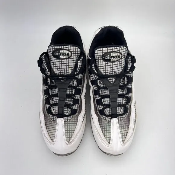 Nike Air Max 95 Lv 8 White Black Blue Gaze Men Sneaker Shoes A02450 100 Size 8