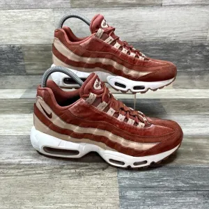 Nike Air Max 95 LX Shoes Women's Size 7.5 Dusty Peach Bio Beige Velvet Suede
