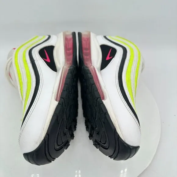 Nike Air Max 97 Men Size 10 CI9871-100 White Rush Pink Black Volt Running Shoes