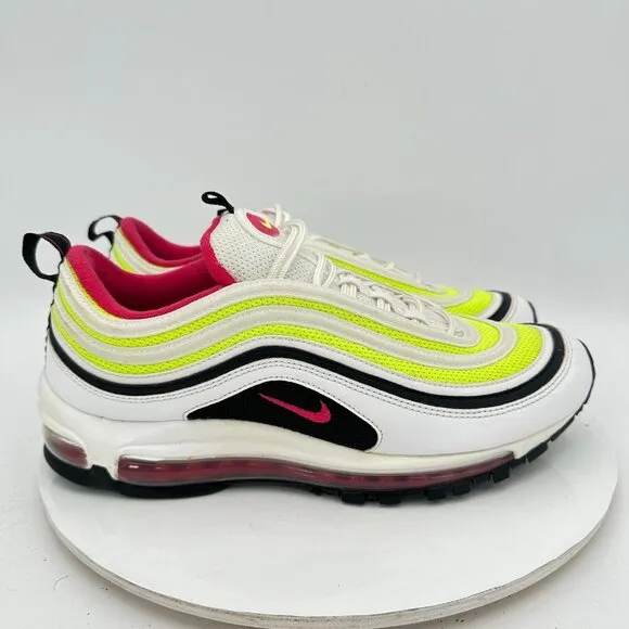 Nike Air Max 97 Men Size 10 CI9871-100 White Rush Pink Black Volt Running Shoes