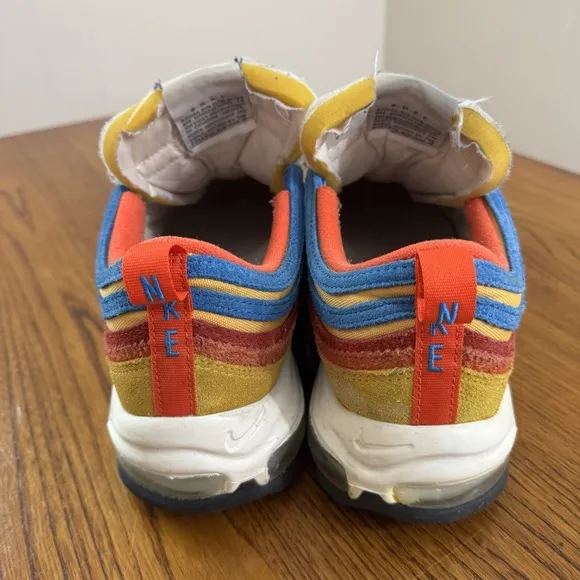 Nike Air Max 97 SE Blue Pollen Orange Suede AMRC Running Club Men's 11 Shoes OG