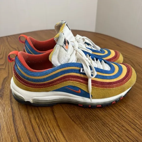 Nike Air Max 97 SE Blue Pollen Orange Suede AMRC Running Club Men's 11 Shoes OG