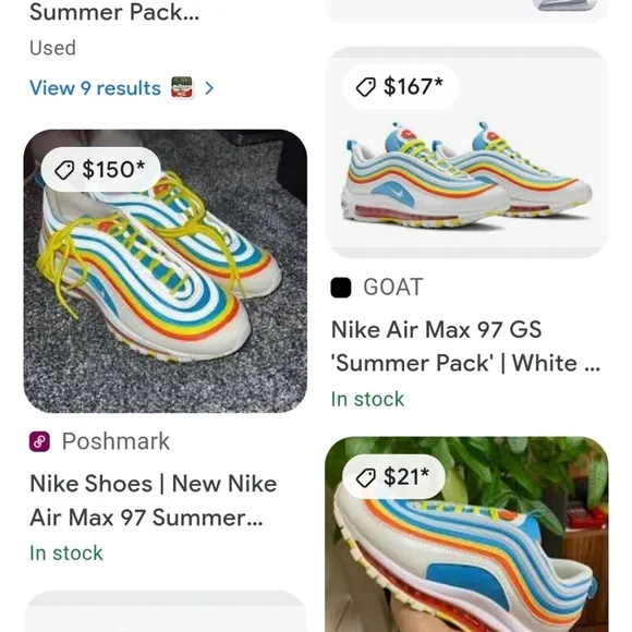 Nike Air Max 97 Summer Pack 6½Youth /8Women