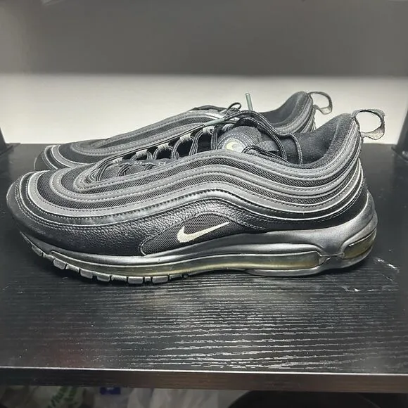 Nike Air Max 97 Terry Cloth Mens Size 12 Black Athletic Shoes 921826-015