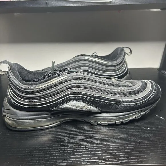 Nike Air Max 97 Terry Cloth Mens Size 12 Black Athletic Shoes 921826-015