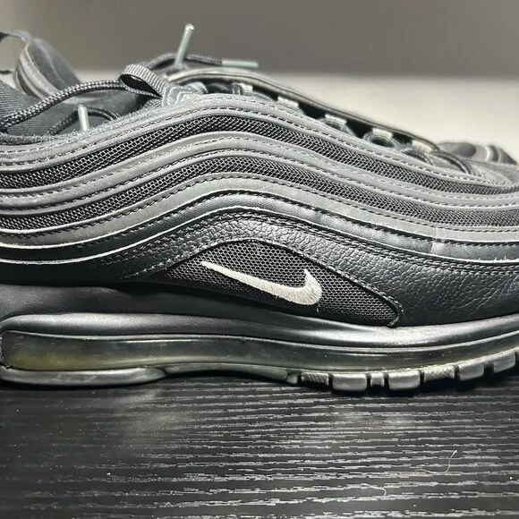 Nike Air Max 97 Terry Cloth Mens Size 12 Black Athletic Shoes 921826-015