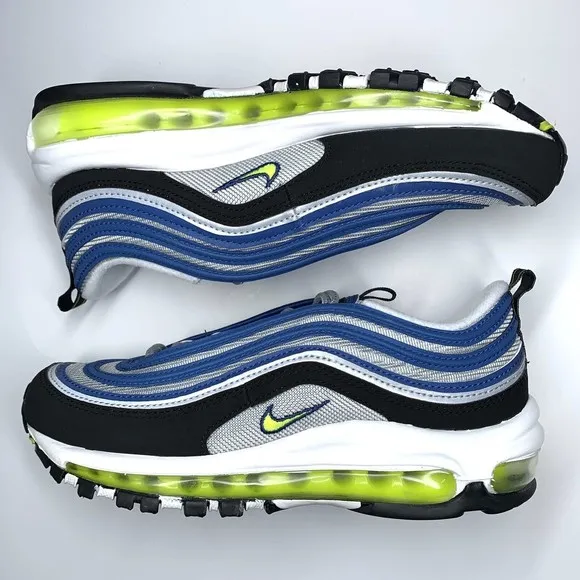 Nike Air Max 97 Women Shoes Size 9 Atlantic Blue Voltage Yellow DQ9131-400