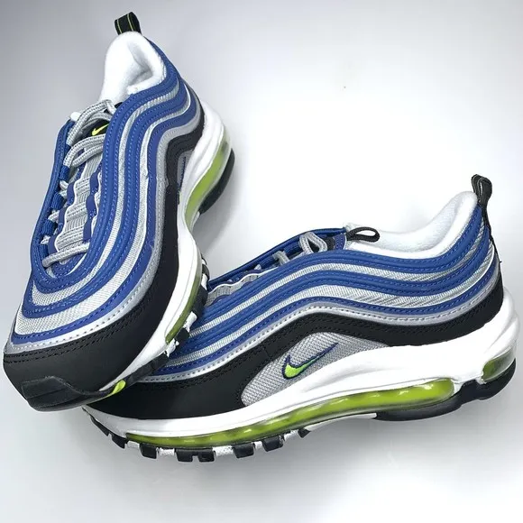 Nike Air Max 97 Women Shoes Size 9 Atlantic Blue Voltage Yellow DQ9131-400