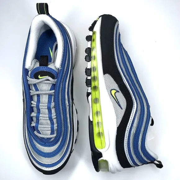 Nike Air Max 97 Women Shoes Size 9 Atlantic Blue Voltage Yellow DQ9131-400