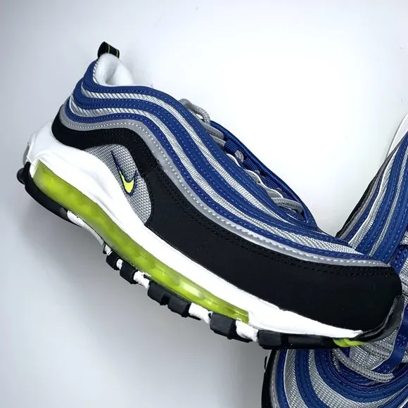 Nike Air Max 97 Women Shoes Size 9 Atlantic Blue Voltage Yellow DQ9131-400
