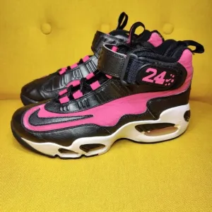 Nike Air Max Griffey 1 Black &amp; Pink Sneaker Youth GS Shoes Size 7Y