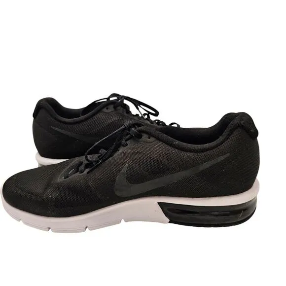 Nike Air Max Sequent Sneakers Mens 10.5 Black 719912-009 Fitsole Running Shoes