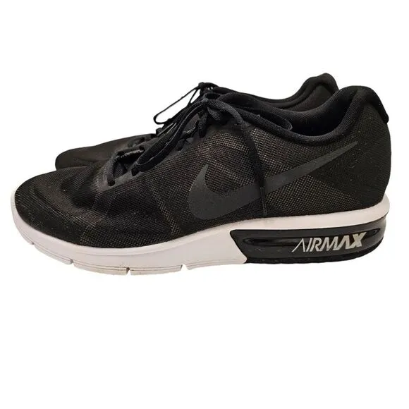 Nike Air Max Sequent Sneakers Mens 10.5 Black 719912-009 Fitsole Running Shoes