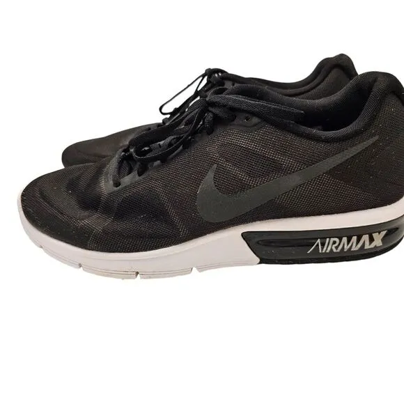 Nike Air Max Sequent Sneakers Mens 10.5 Black 719912-009 Fitsole Running Shoes