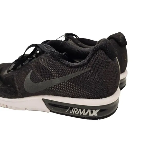 Nike Air Max Sequent Sneakers Mens 10.5 Black 719912-009 Fitsole Running Shoes