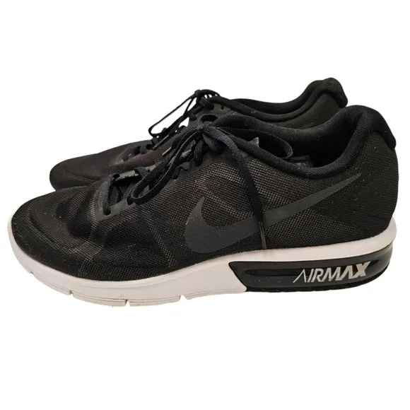 Nike Air Max Sequent Sneakers Mens 10.5 Black 719912-009 Fitsole Running Shoes
