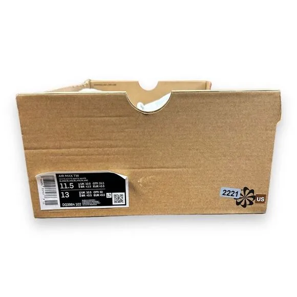 Nike Air Max TW Shoes Sneakers Triple White DQ3984-102 Men Size 11.5