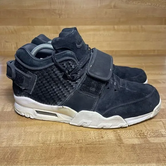 Nike Air Trainer Victor Cruz Size 9 Triple Black Suede White Oreo Shoes