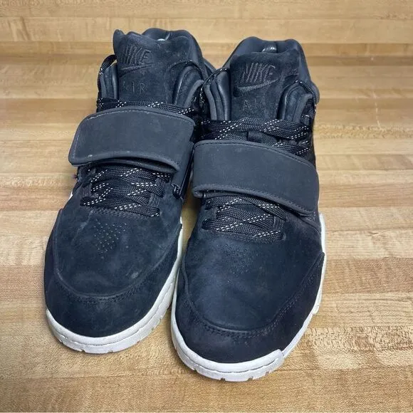 Nike Air Trainer Victor Cruz Size 9 Triple Black Suede White Oreo Shoes