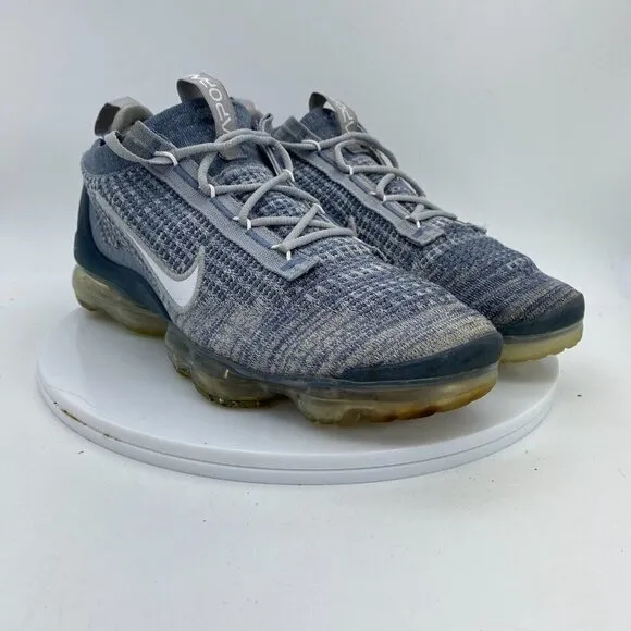 Nike Air Vapormax 2021 Flyknit Armory Blue White Gray Men Shoes DH4084-400 Sz 10