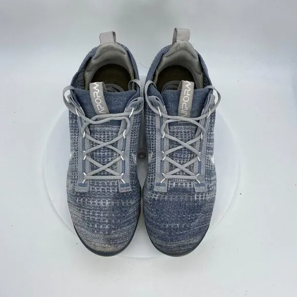 Nike Air Vapormax 2021 Flyknit Armory Blue White Gray Men Shoes DH4084-400 Sz 10