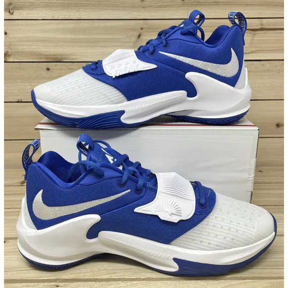 Nike Air Zoom Freak 3 Promo Giannis Basketball Shoes | Blue White | Men Size 8.5