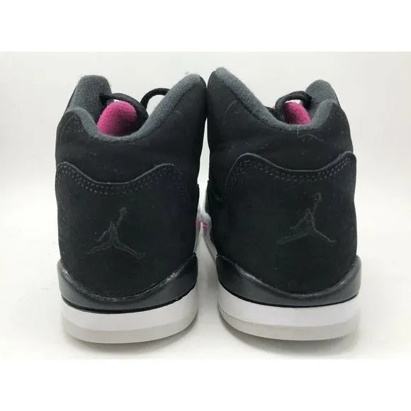 NIKE Air Jordan 5 Retro Black Deadly Pink Sneakers Girls 11.5 C 440893-029 Shoes