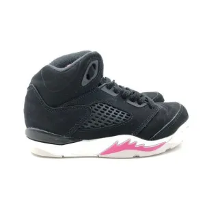 NIKE Air Jordan 5 Retro Black Deadly Pink Sneakers Girls 11.5 C 440893-029 Shoes