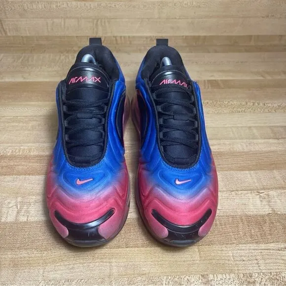 Nike Air Max 720 GS Shoes Black Racer Blue AQ3196-013 youth size 5Y Women Sz 6.5