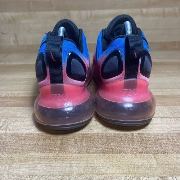 Nike Air Max 720 GS Shoes Black Racer Blue AQ3196-013 youth size 5Y Women Sz 6.5
