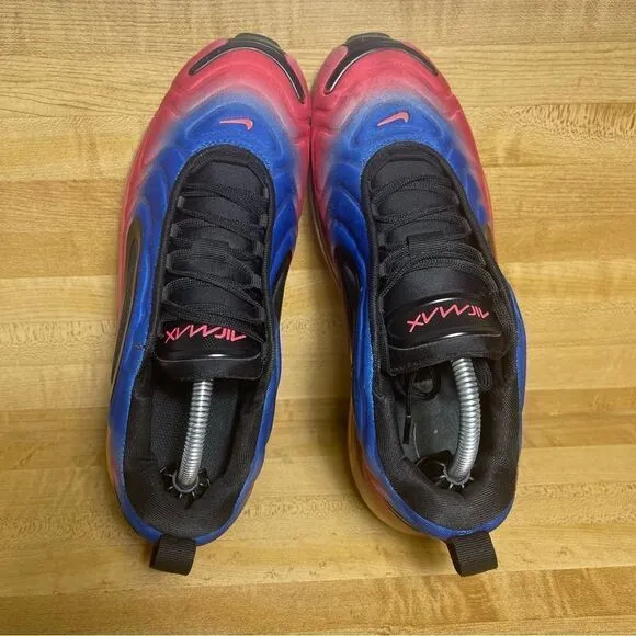 Nike Air Max 720 GS Shoes Black Racer Blue AQ3196-013 youth size 5Y Women Sz 6.5