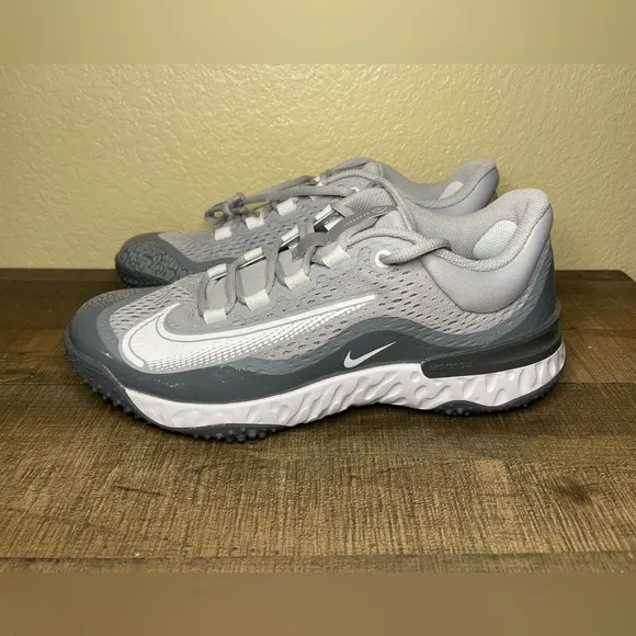 Nike Alpha Huarache Elite 4 Turf “Wolf Grey”- Size 9.5 and 12 Men Available.