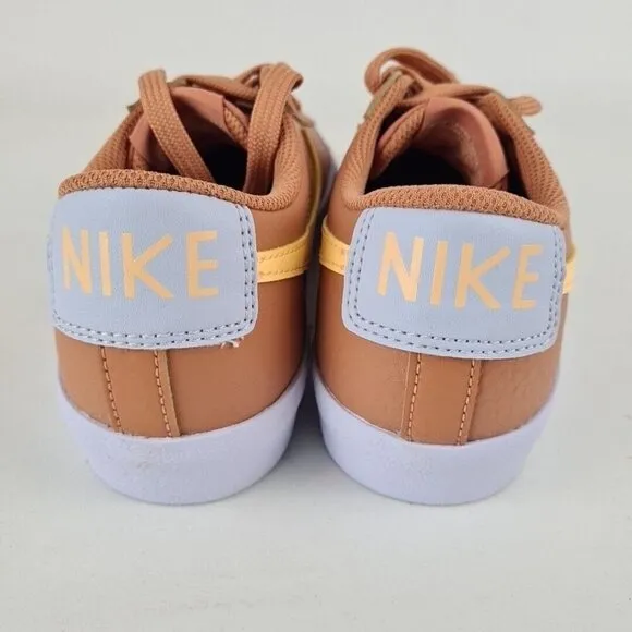 Nike Blazer Low '77 GS Amber Brown Shoes Leather Sneakers