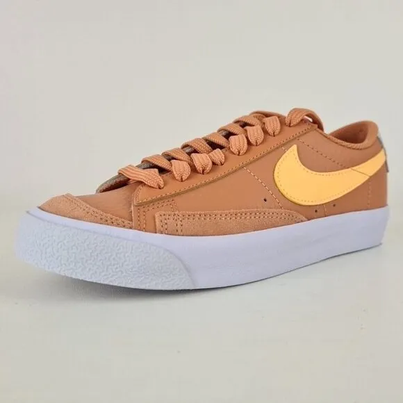 Nike Blazer Low '77 GS Amber Brown Shoes Leather Sneakers