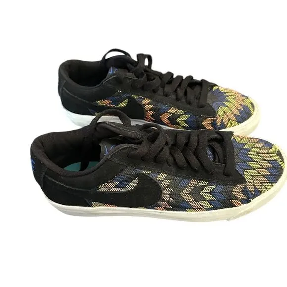 Nike | Blazer Low N7 Suede Black Citron Pulse Sneakers Shoes | M 6 W 8