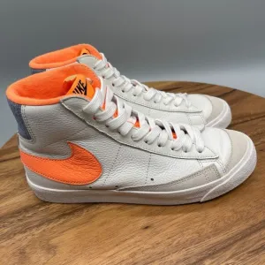 Nike Blazer Mid '77 Shoes Men Size 5.5 High Top Sneakers Orange White D07398-991
