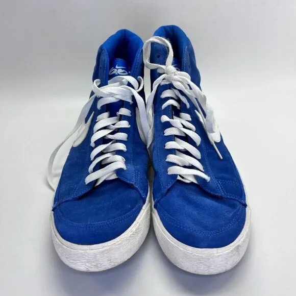 Nike Blazer Mid 77 Suede Sneakers Size 12 Racer Blue White Shoes