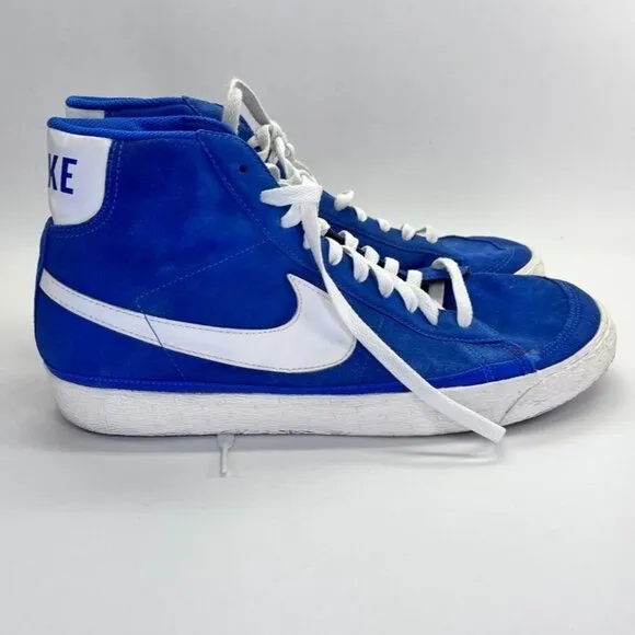 Nike Blazer Mid 77 Suede Sneakers Size 12 Racer Blue White Shoes