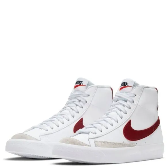 Nike Blazer Mid 77 White Team Red Shoes (DA4086-102)