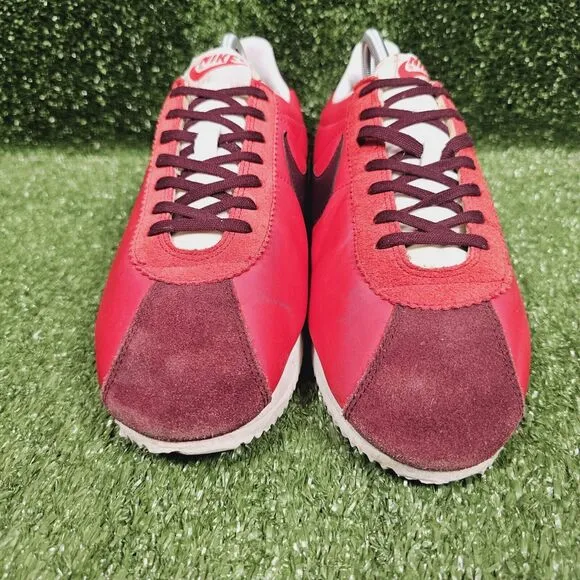 Nike Cortez 2011 Nylon Triple Red Athletic Sneakers 488291-601 Mens Size US 11.5