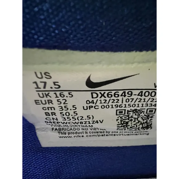Nike Cosmic Unity 2 Promo Basketball Game Royale DX6649-400 Men Size 17.5🛒