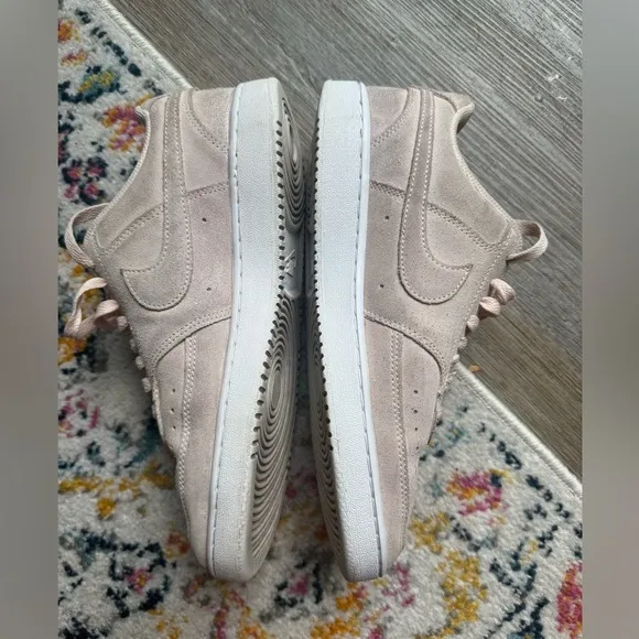 Nike Court Vision AF1 Sneakers Suede Pink Light Pink Casual Wear Size 9.5