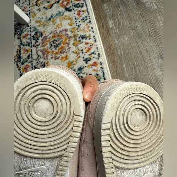 Nike Court Vision AF1 Sneakers Suede Pink Light Pink Casual Wear Size 9.5