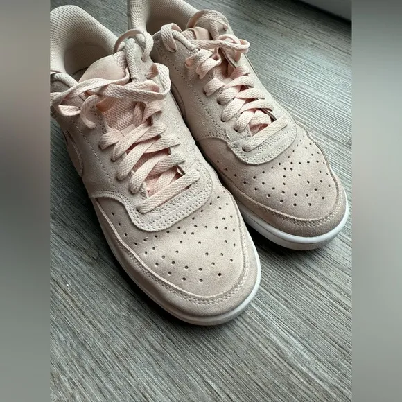 Nike Court Vision AF1 Sneakers Suede Pink Light Pink Casual Wear Size 9.5