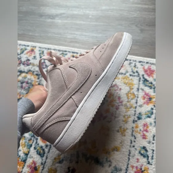 Nike Court Vision AF1 Sneakers Suede Pink Light Pink Casual Wear Size 9.5