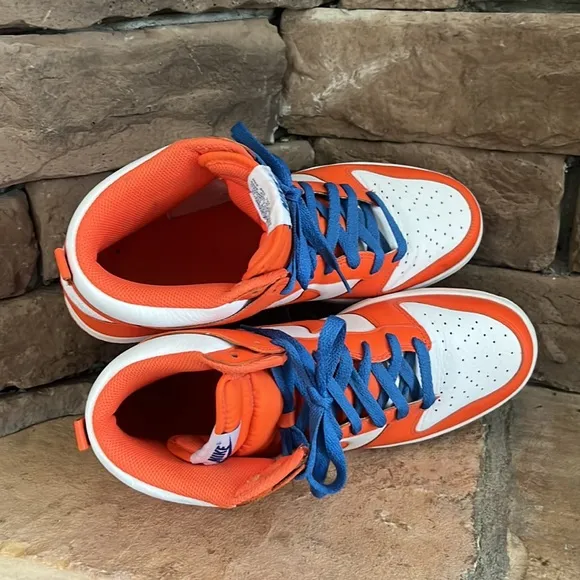 Nike Dunk High / White Orange Blaze Varsity Blue / SZ 11.5