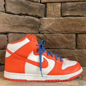 Nike Dunk High / White Orange Blaze Varsity Blue / SZ 11.5
