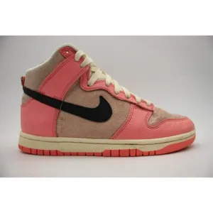 Nike Dunk High Women's Size 6 “Hoops Pack” Pink Leather Suede Shoes DX3359-600